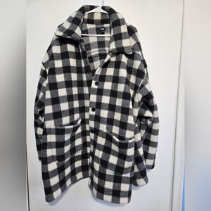 Lee Fleece Checkered Black and White Jacket